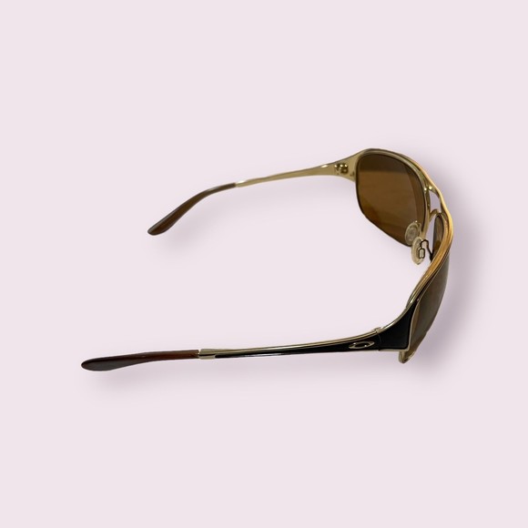 Oakley Sunglasses Cover Story 004042-02 Brown Gold Wrap Frames with Brown Lenses - Picture 3 of 10